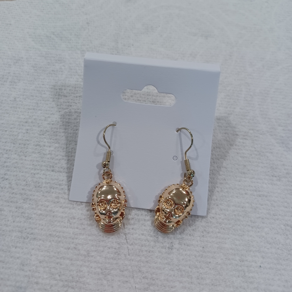 Gold Skull Earrings
